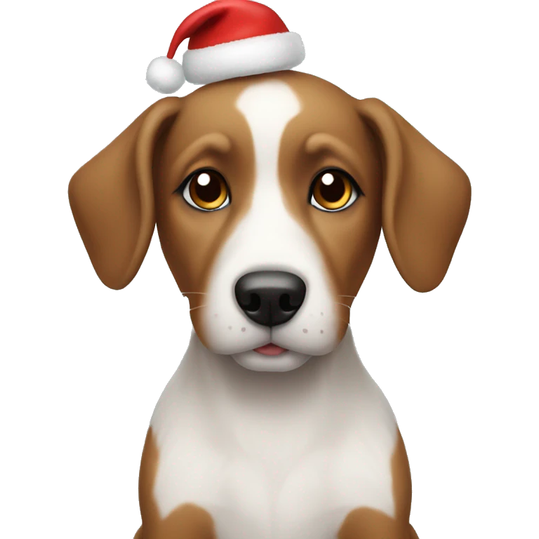 Cute dog Christmas time emoji