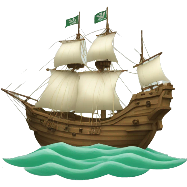mayflower ship, clear background emoji