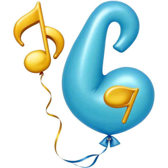Baloon seal with music note emoji