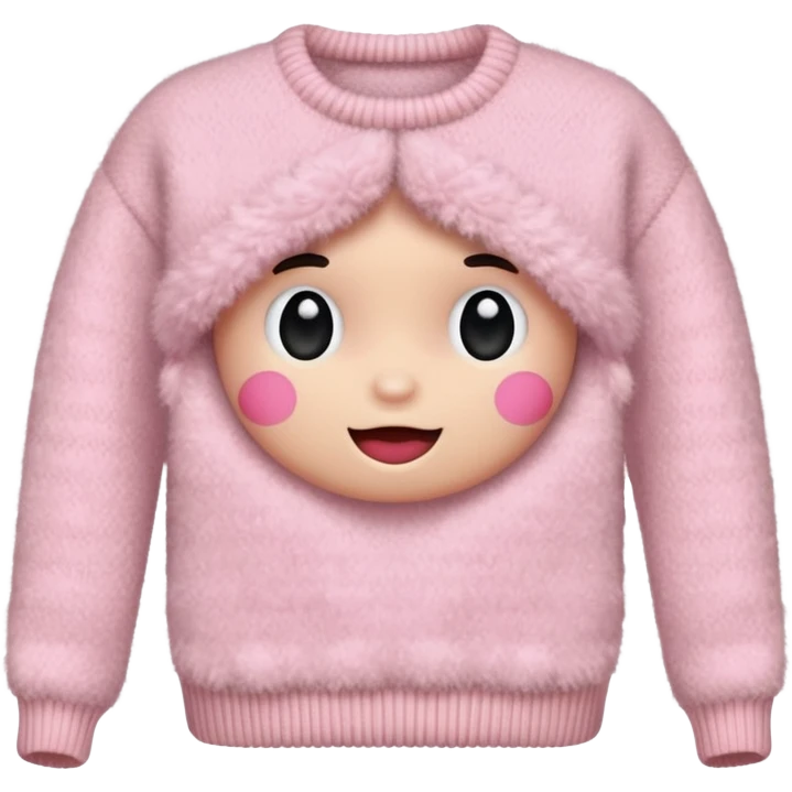 soft pink color sweater emoji
