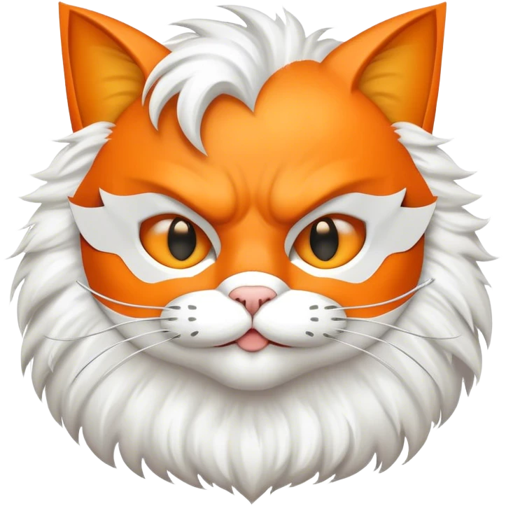 a kind cat wearing a batman mask emoji