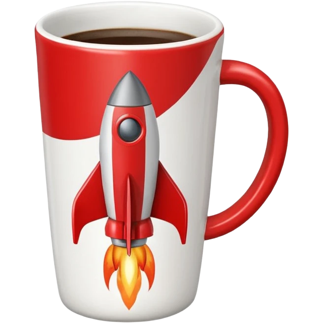 Rocket coffee cup emoji