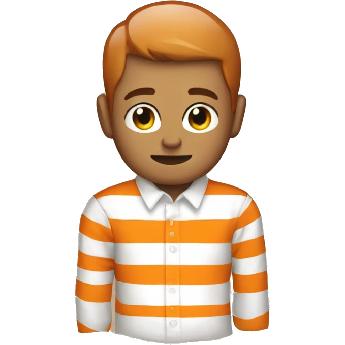 orange and off-white striped long-sleeved shirt emoji