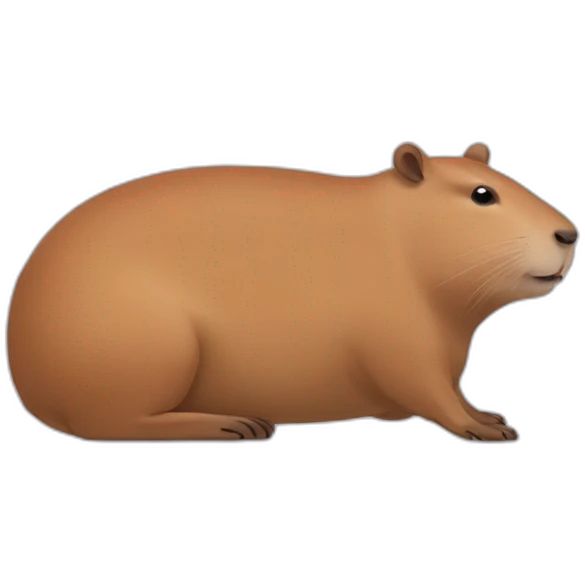 Capybara in Nike sneakers goes to the right emoji