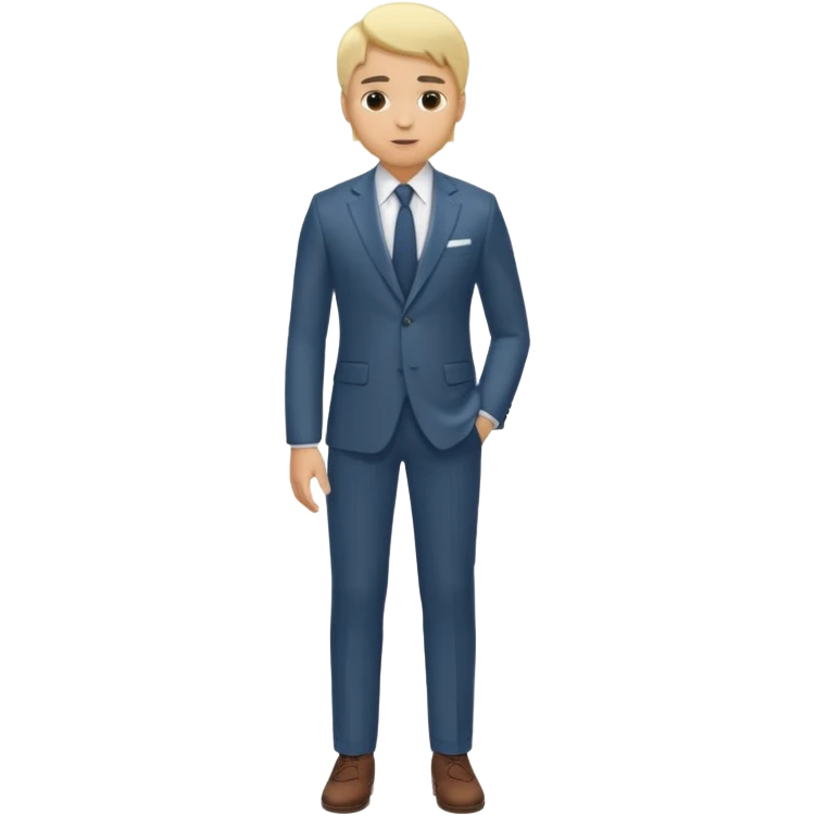 light skin blonde hair man full body emoji