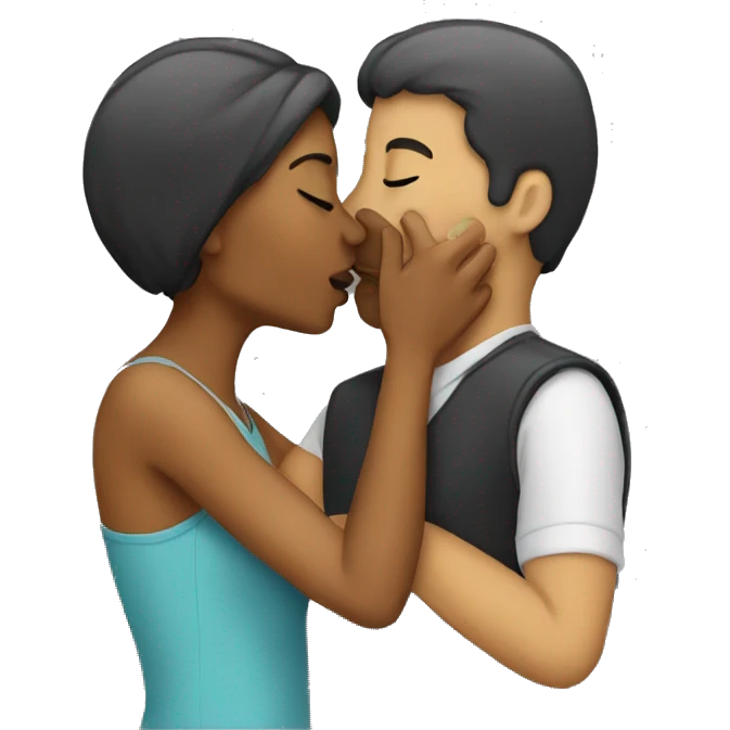 Two people kissing emoji