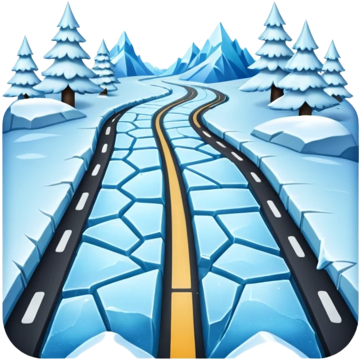 frozen road emoji
