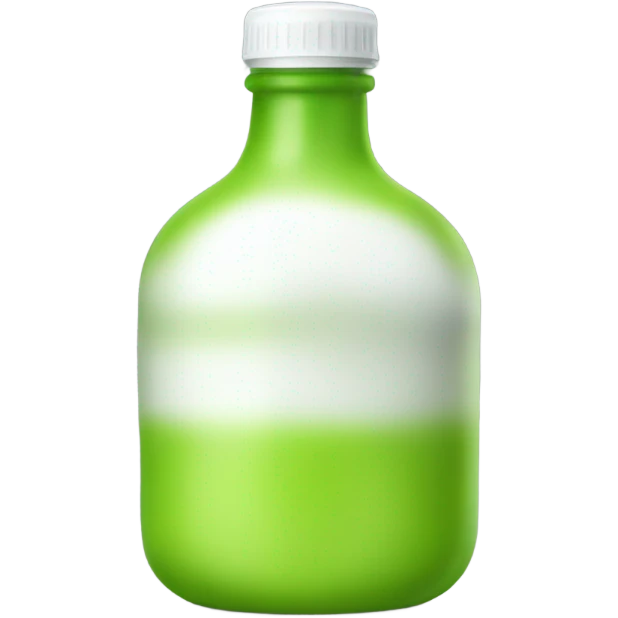 round lime green bottle with a white bottle cap emoji