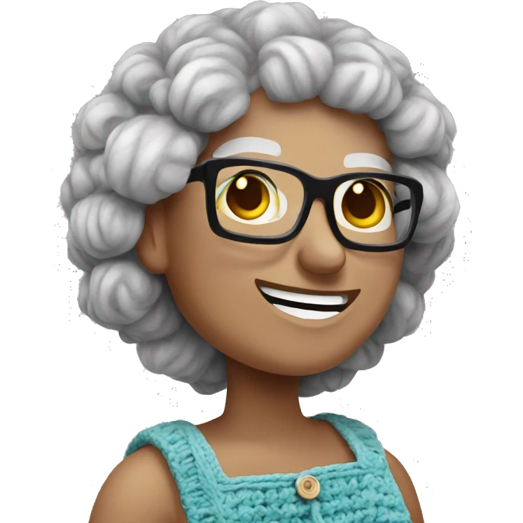 Crochet granny square emoji