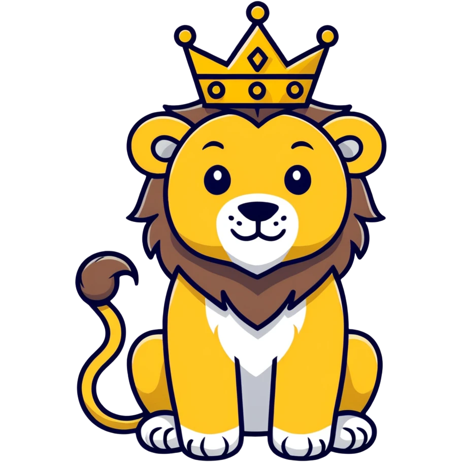 Lion with crown emoji