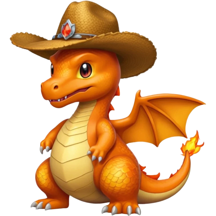 Charizard con sombrero baquero emoji