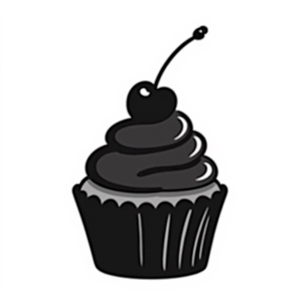 gothic cupcake emoji