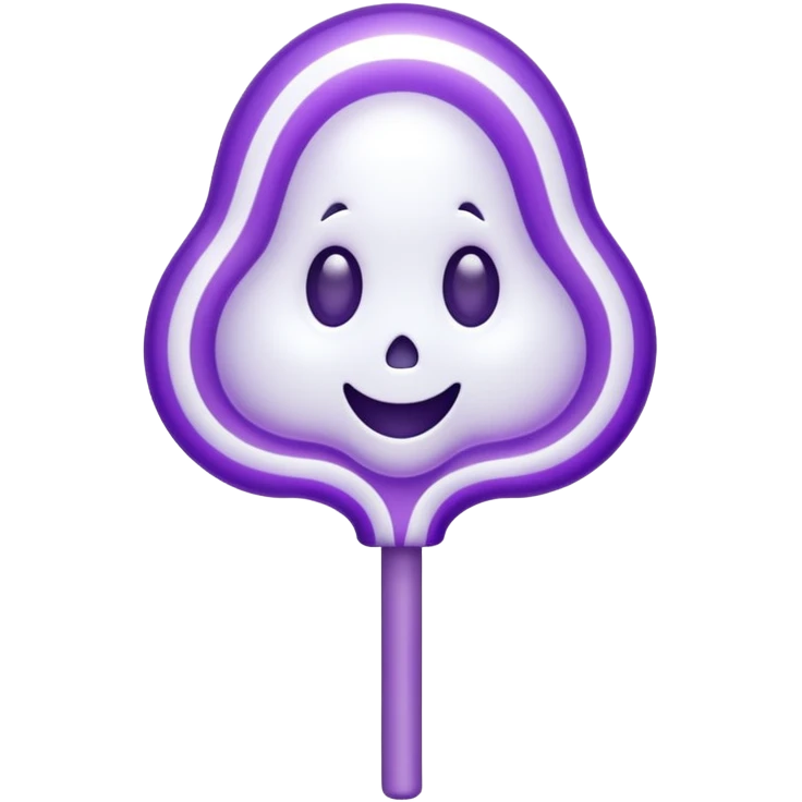 ghost lolipop purple and white emoji
