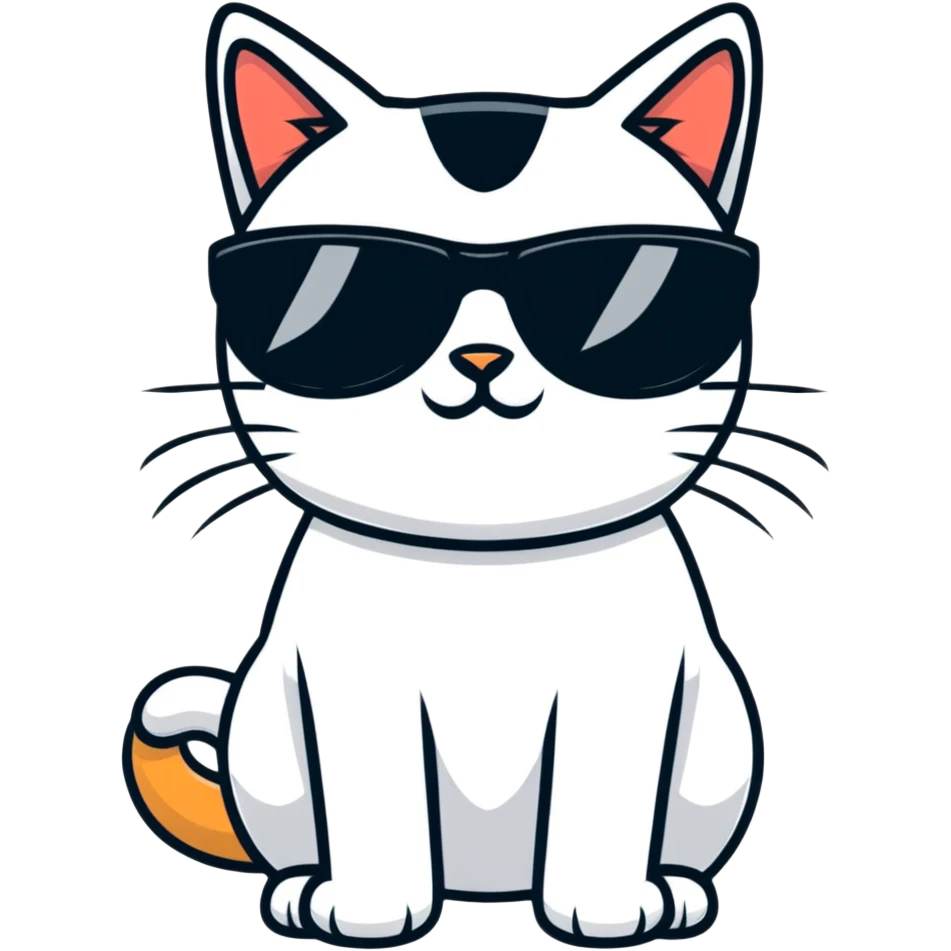 Cat with sunglasses emoji