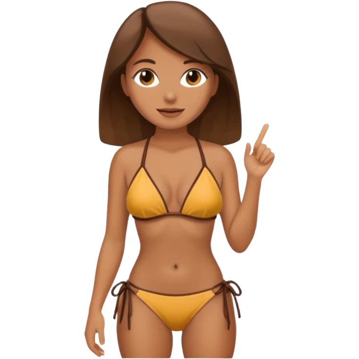 Brown bikini emoji