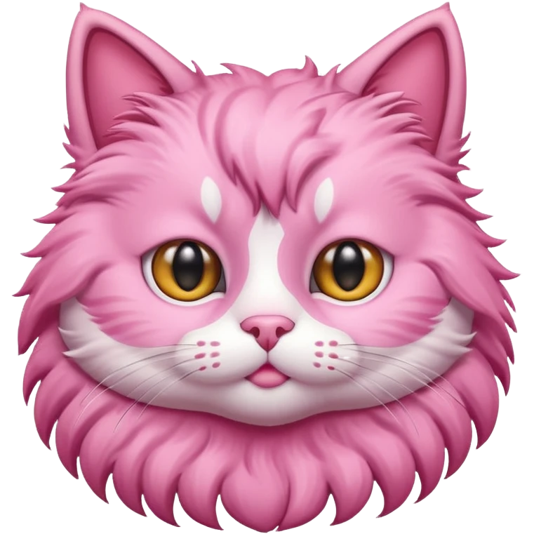 Fluffy pink cat very fluffy and cute as ever emoji