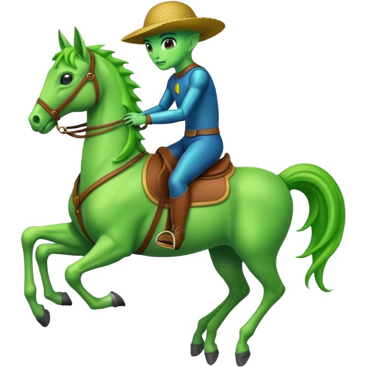 Alien on horse emoji