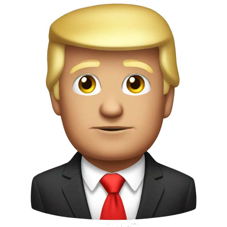 Donald Trump in a red dress emoji