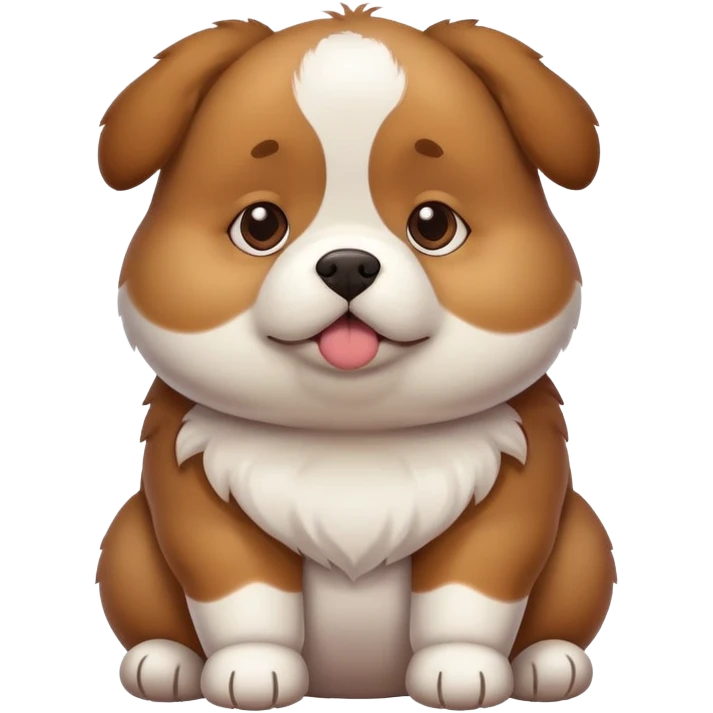 Chubby dog emoji