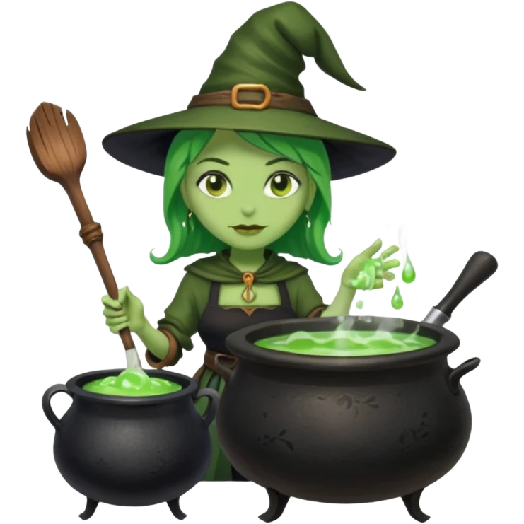 green witch cooking potion emoji