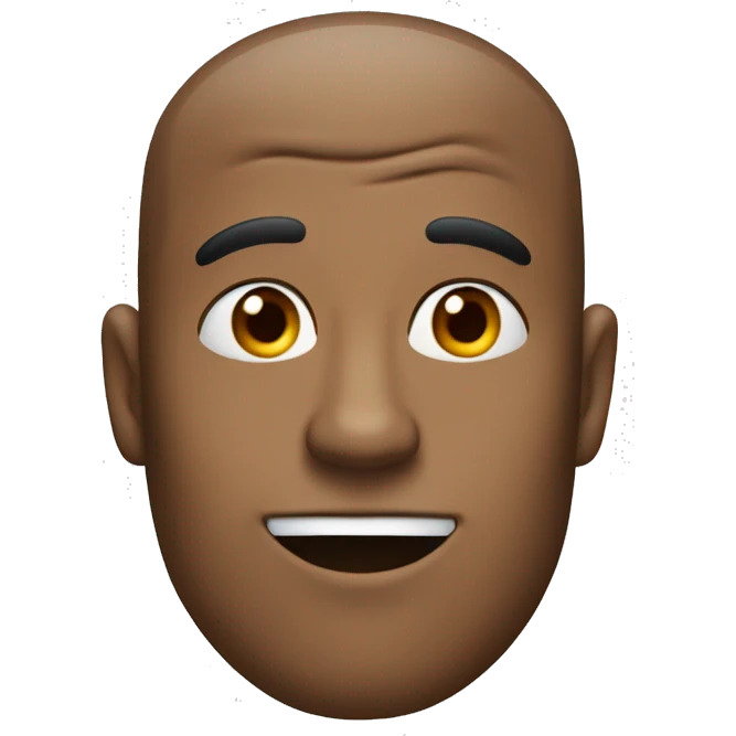 Generate a man with a small head, large nose, forehead wrinkles,buck teeth and Hair long on the sides and buzzed up top emoji