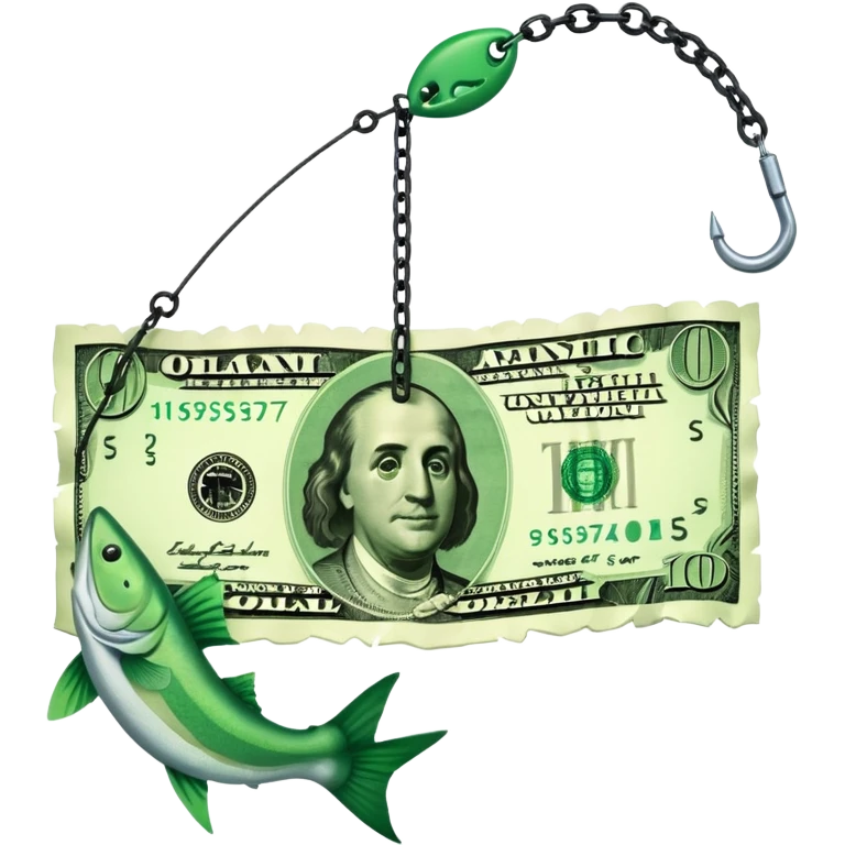  крючок от удочки зачепил доллар emoji