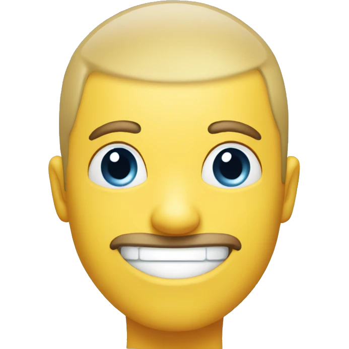 Smiley after a hair transplant emoji