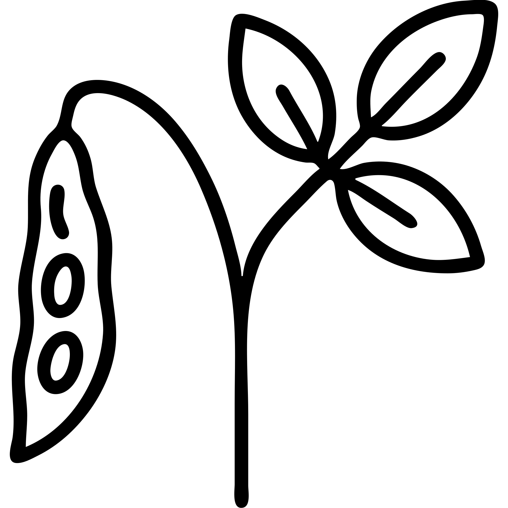 outlined icon of a pigeonpea plant showing leaves and pods emoji