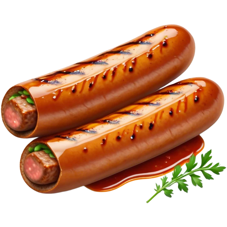 Cinematic spicy chipotle sausage, glistening with smoky, tangy sauce, charred and grilled to perfection, sliced open to reveal juicy filling, served with fresh herbs, rich and flavorful, detailed and appetizing. emoji