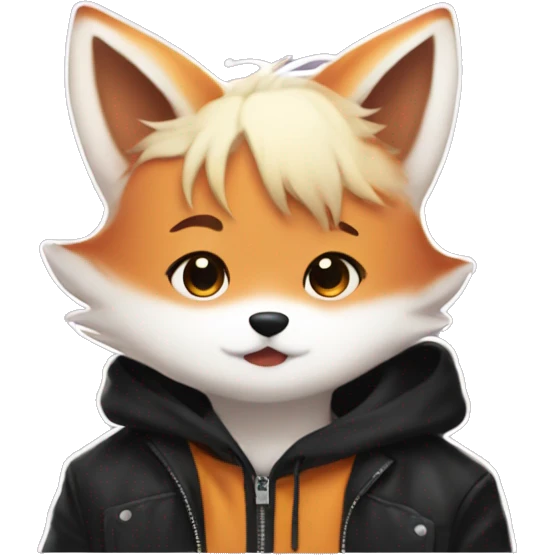 Yang Jeongin from stray kids with a cute fox emoji