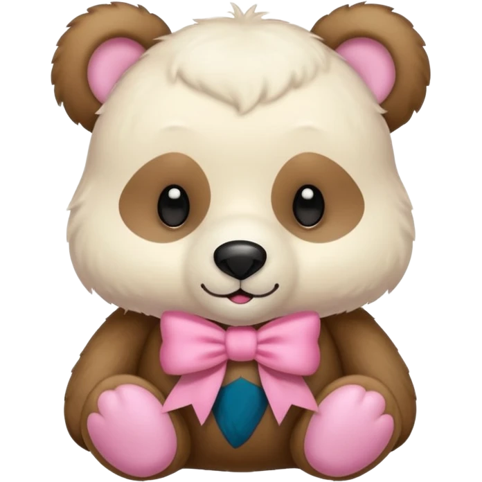 Cozy Bear with a pink bow emoji