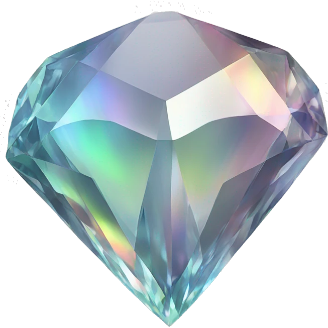 56-carat iridescent diamond crystal cluster emoji