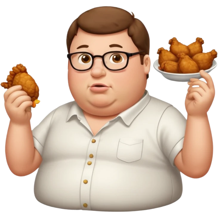 can you do  Peter Griffin stand and eat chicken thighs emoji