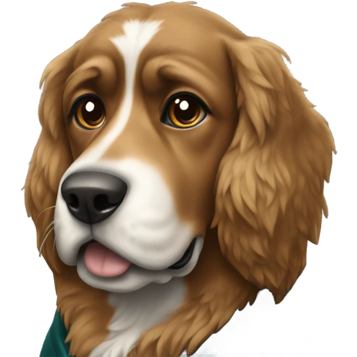 dog wearing eagles jersey emoji
