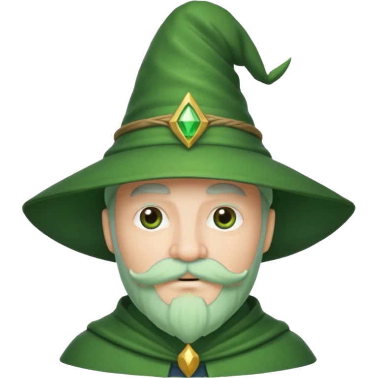 green wizard with mustache emoji