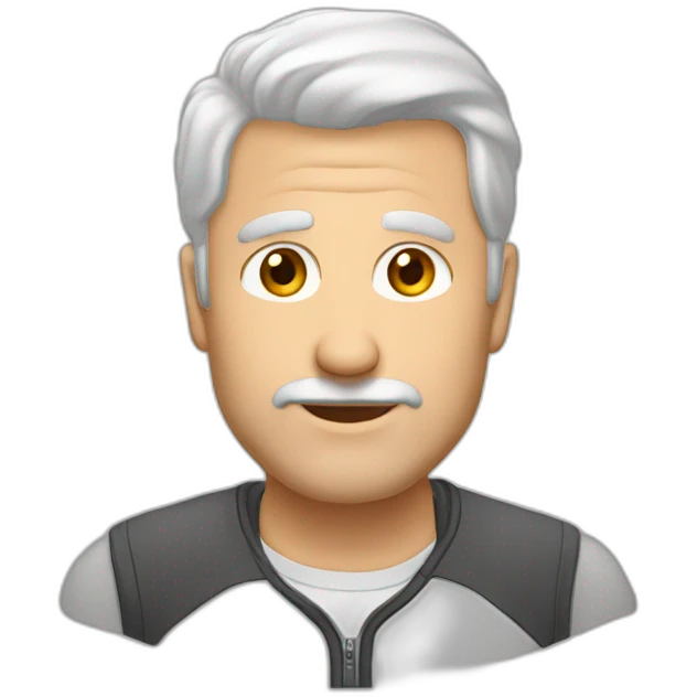 man white, hair style Backham, olhos castanhos, 45 age emoji