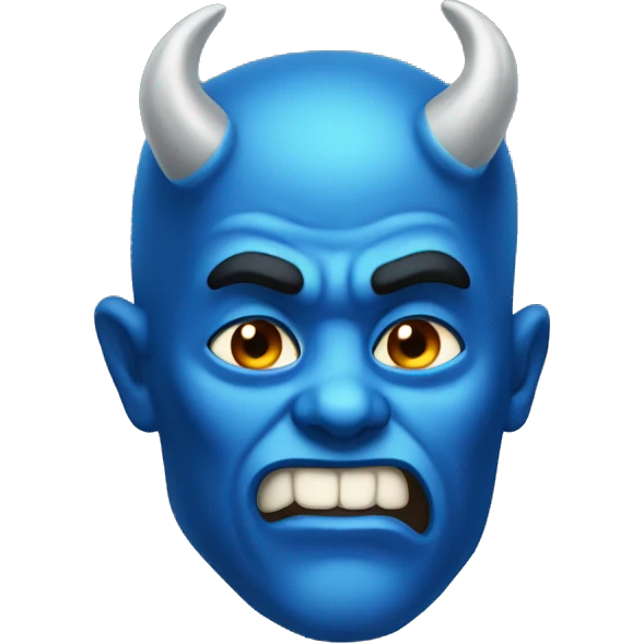 blue diable emoji