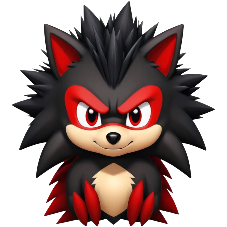 Shadow the hedgehog with black and red fur emoji