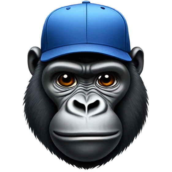 Gorilla with SnapBack on  emoji