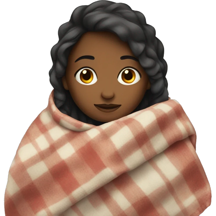 Girl with blanket emoji
