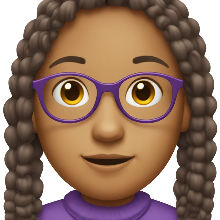 little girl in purple glasses emoji
