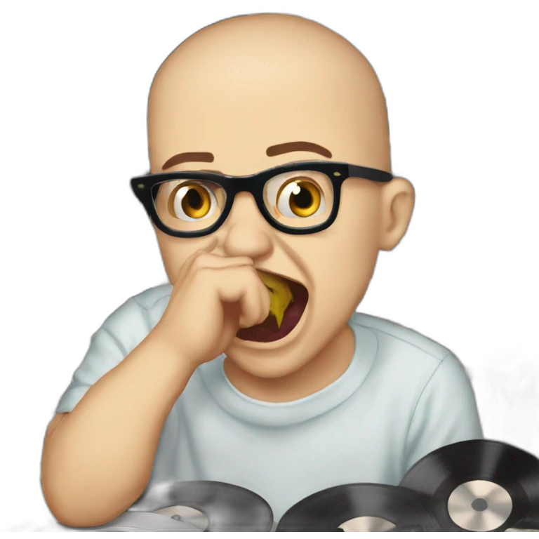 Anthony fantano biting into records emoji