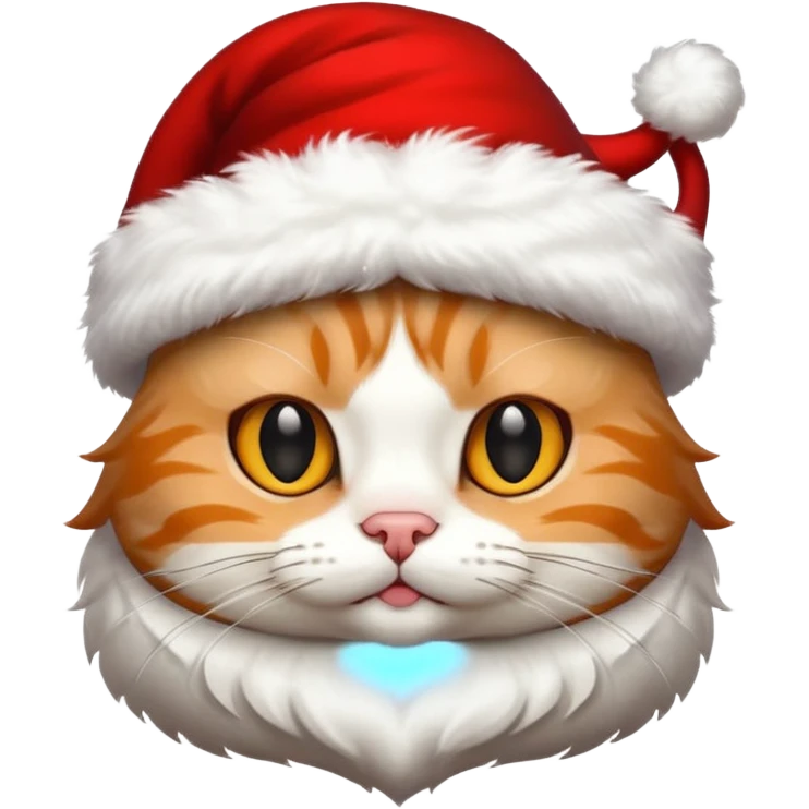 gato com gorro de natal emoji