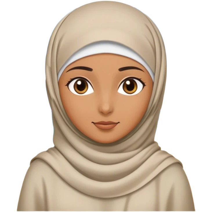 A Girl with hjiab behind a Beach  emoji