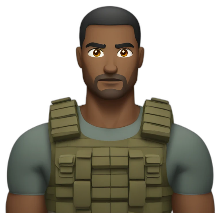 a muscular commando emoji