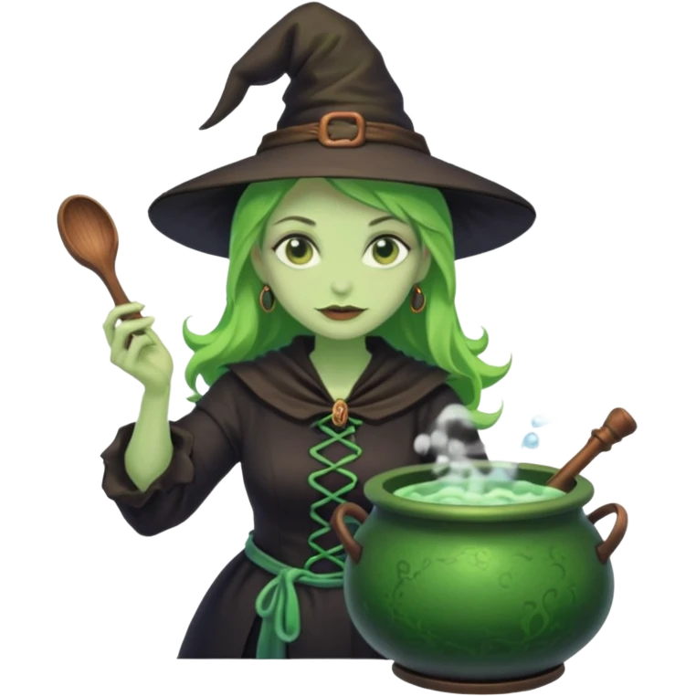 green witch cooking potion emoji
