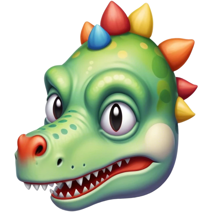 sad dinosaur clown emoji