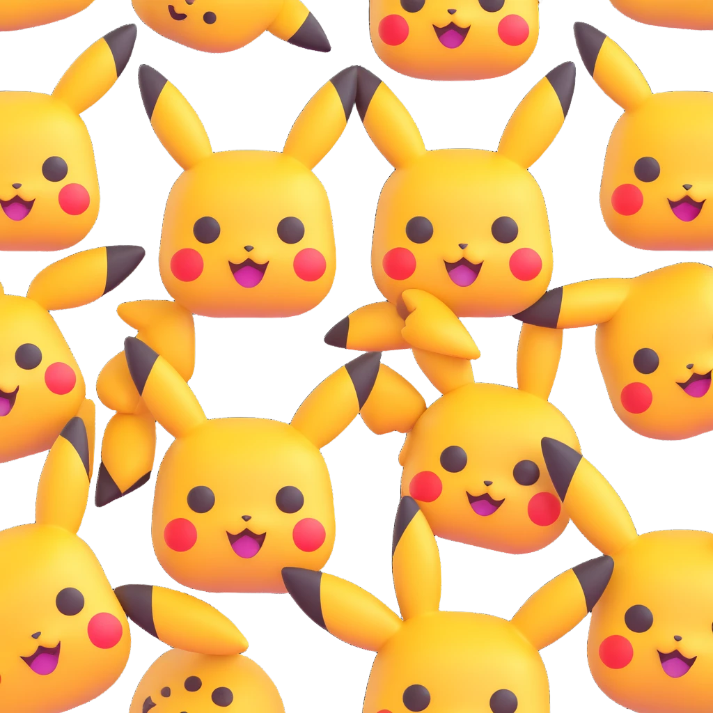 Pikachu in 3D emoji style emoji