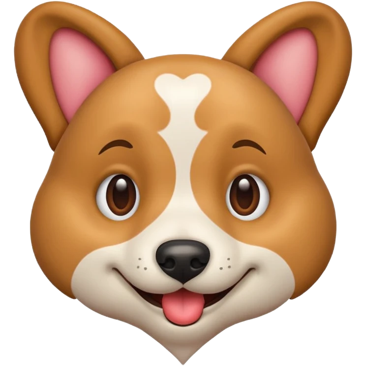 happy dog face inside a heart emoji