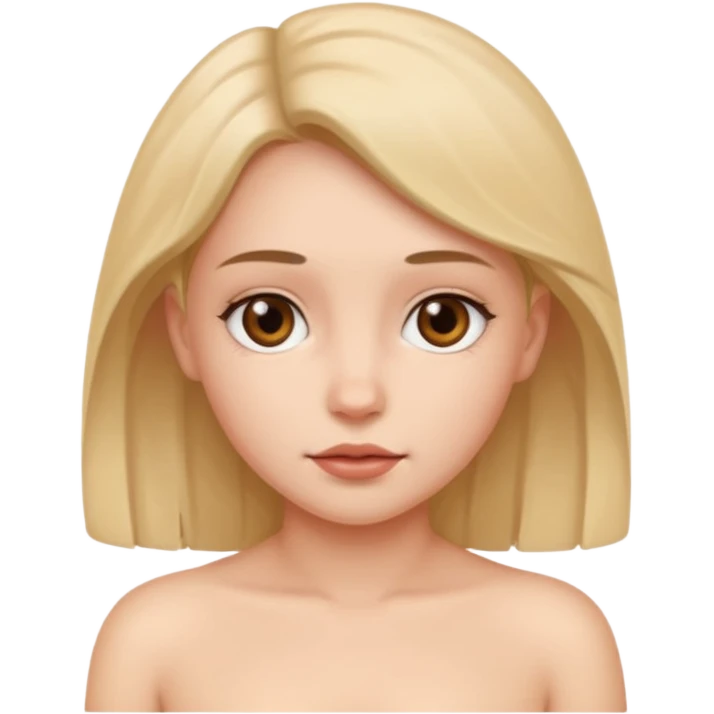 Girl without clothes front emoji